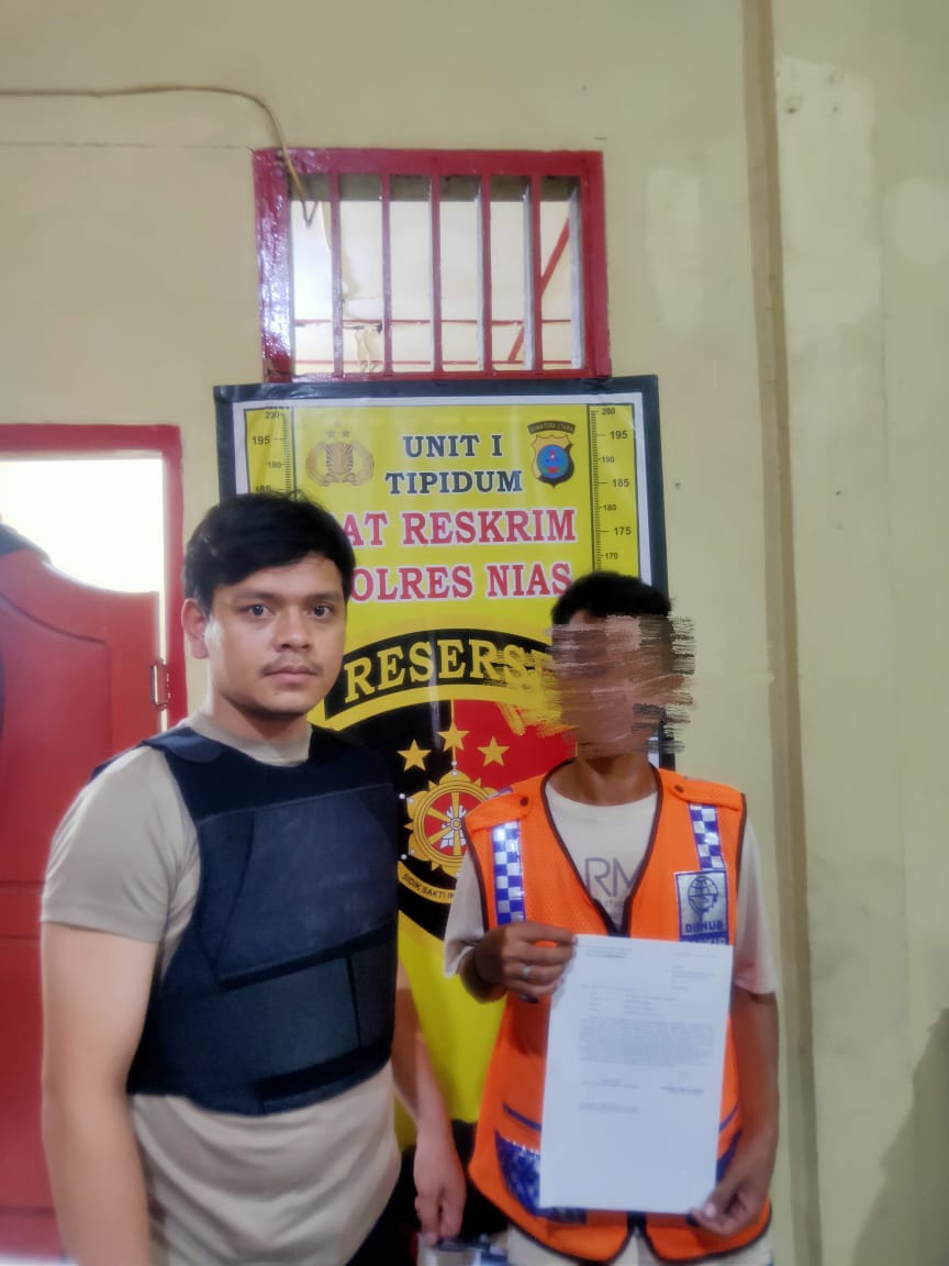 Sat Reskrim Polres Nias Amankan Juru Parkir Liar dalam Operasi Pekat Toba 2025